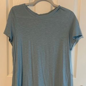 Womens short sleeve tunic - blue - size Large
